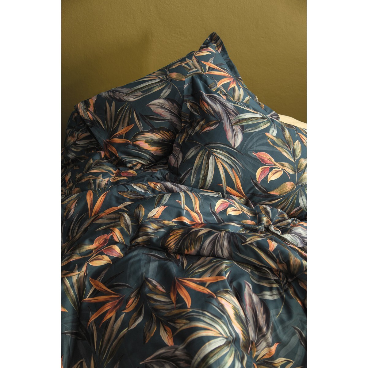 Parure housse de couette 240x220 cm et 2 taies d'oreiller 63x63cm satin de coton imprimé