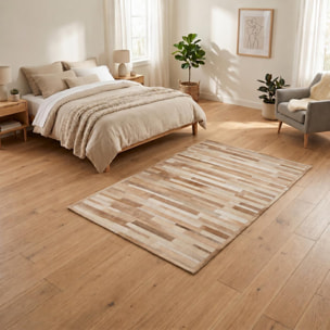 Tapis peau de vache kilim fait main JEDE