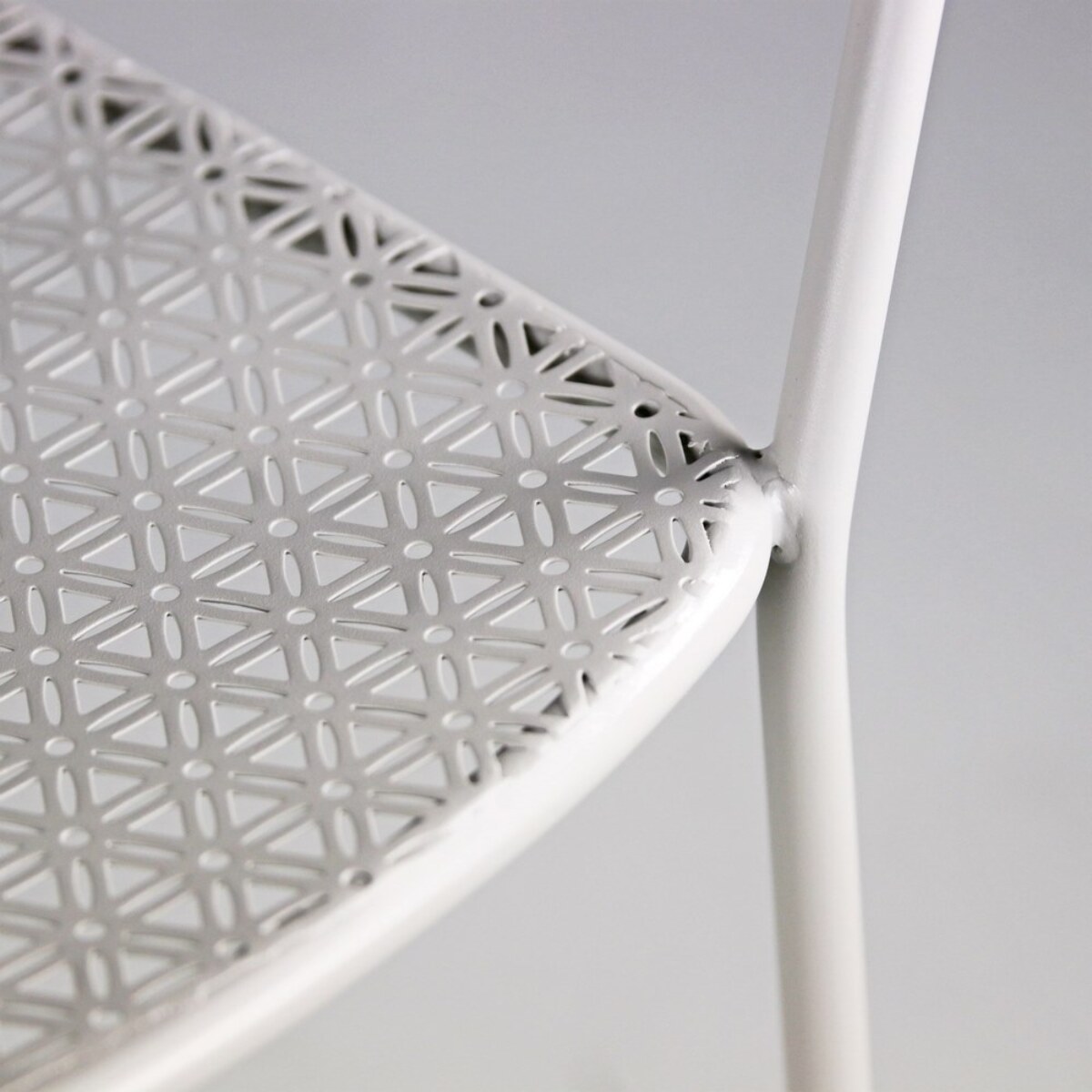 Set 4 sedie da giardino con braccioli motivo floreale grigio - Aura