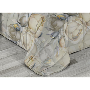 Trapunta Invernale 300gr Diadema Flora Stampa Digitale Fantasia Floreale D9