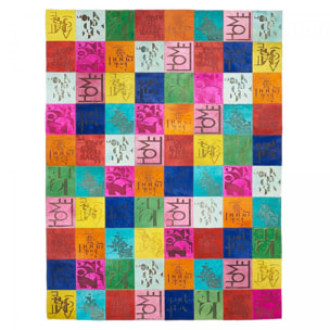 Tapis peau de vache kilim fait main PIDO