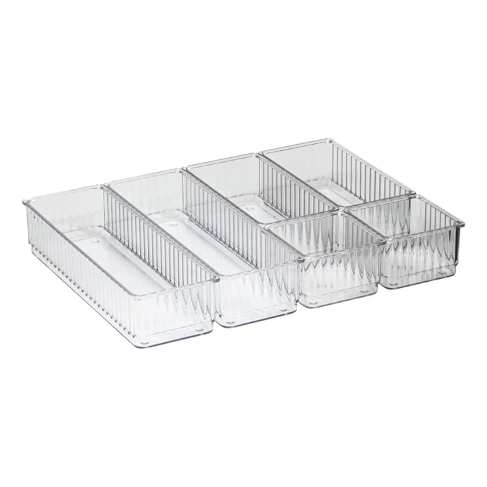 Lot de 6 organiseurs transparents