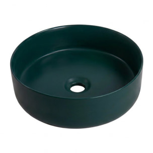 Vasque à poser ronde 36 cm hauteur 12,5 cm sans trop-plein vert mat PixL (CEPX3636GEM)