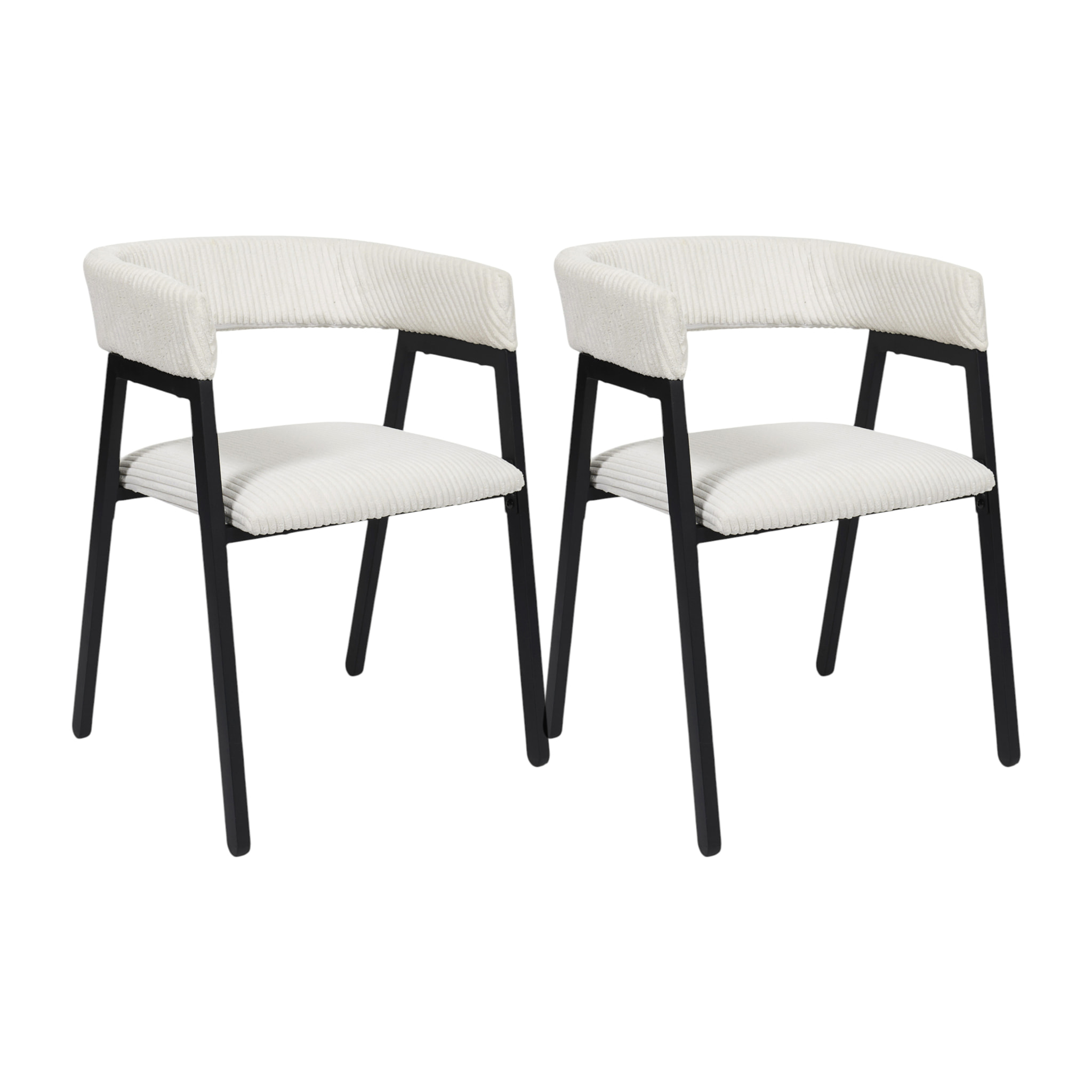 Fauteuil Design Cotele Scott Beige - Lot De 2