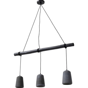 Suspension Dining Concrete 3 noire Kare Design