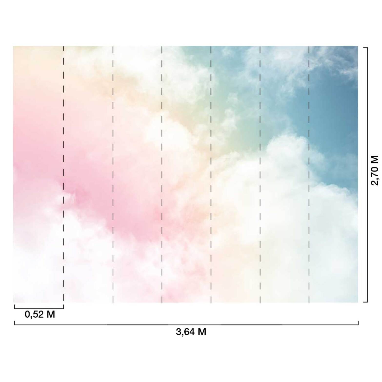 Papier peint panoramique Ciel en éclats  Intissé