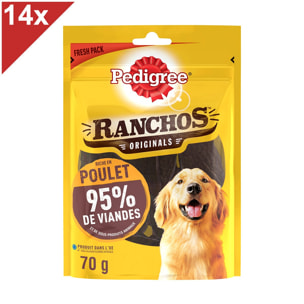 PEDIGREE Ranchos Récompenses riche en poulet pour chien (14x70g)