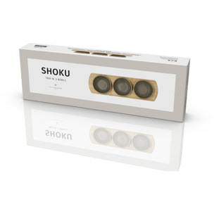 Plateau en bambou avec 3 bols Shoku