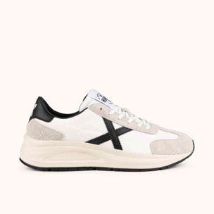MUNICH AGORA 01 Zapatillas de estética urbana y técnica blancas y beige con detalles negros