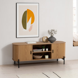 Mueble Tv Mónaco 2 puertas efecto Roble