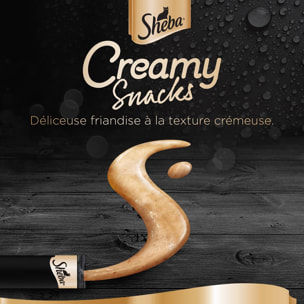 SHEBA Creamy Snacks 44 sticks au saumon friandise crémeuse pour chat 12g (11x4)