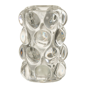 J-Line bougeoir Bollie - verre - transparent