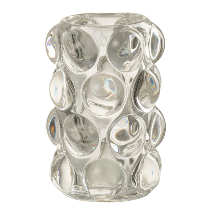 J-Line bougeoir Bollie - verre - transparent