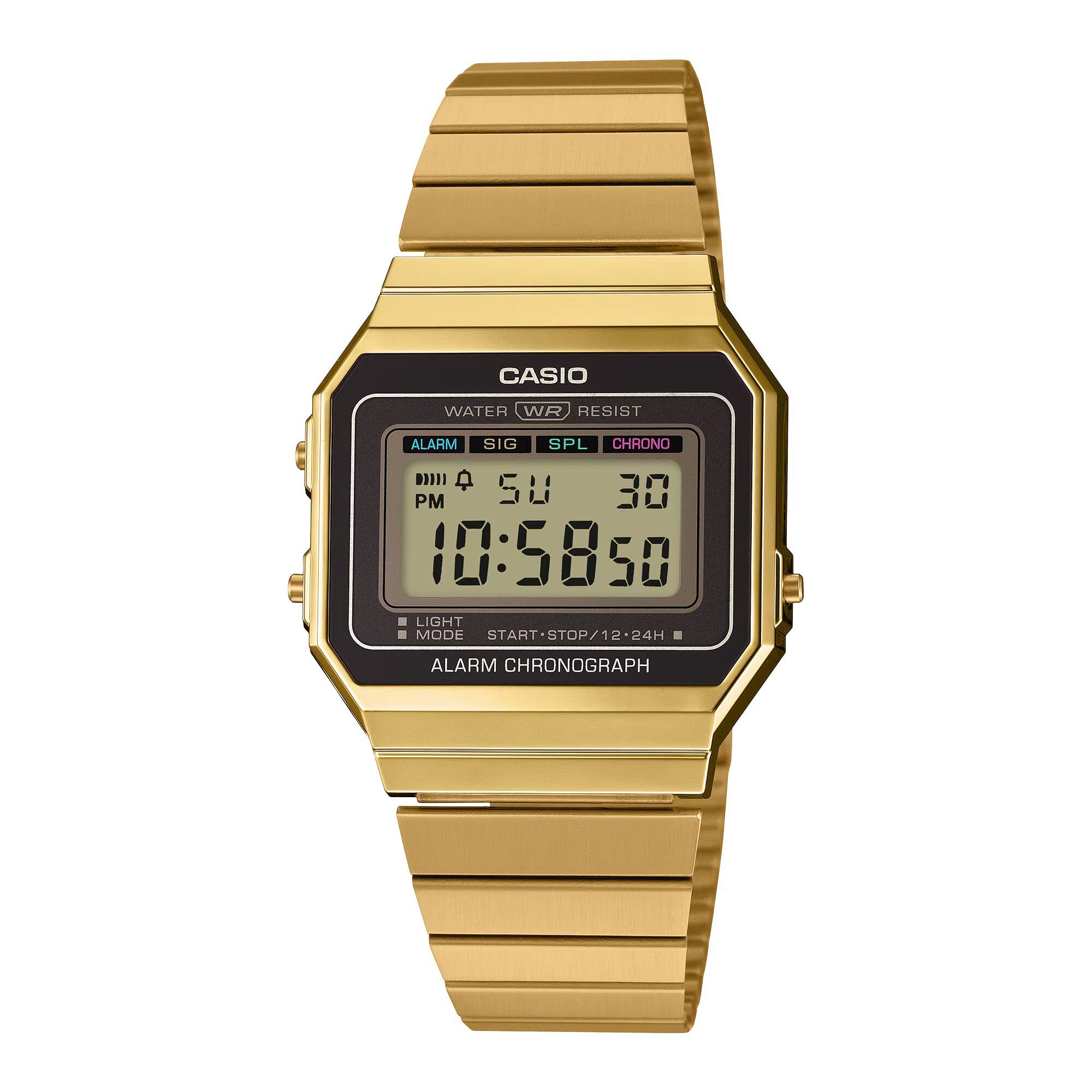 Reloj Casio A700WG-9A Unisex Digital Cuarzo con Correa de Acero inoxidable