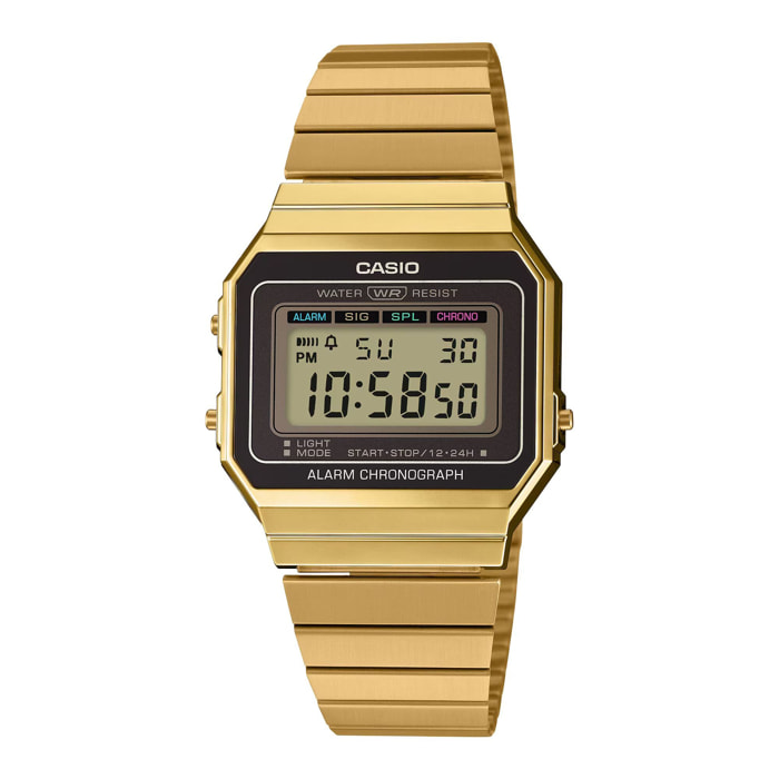Reloj Casio A700WG-9A Unisex Digital Cuarzo con Correa de Acero inoxidable