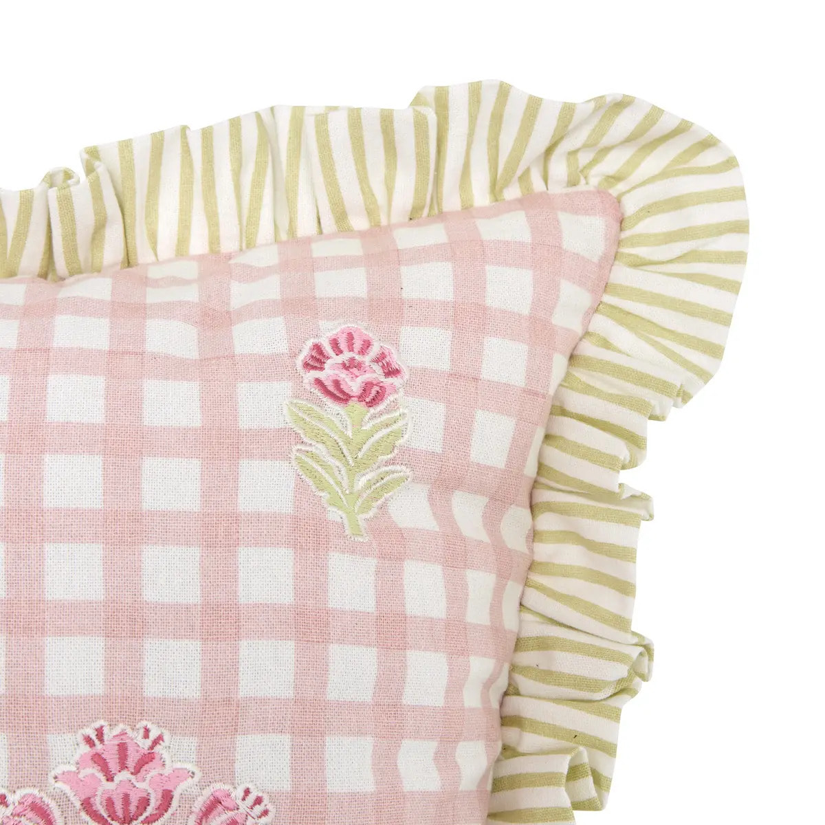 Coussin Fleur de rose 58x38cm rose
