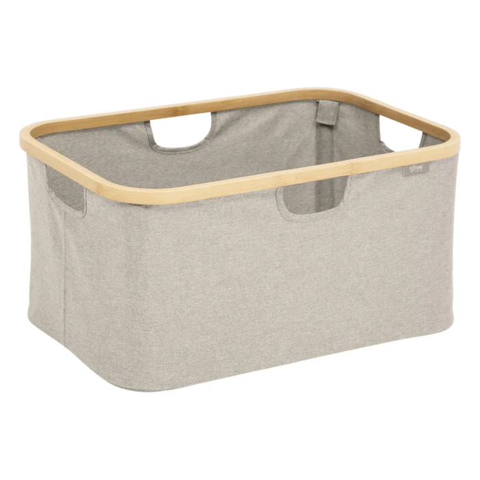 Panier à linge "Tidy box" 54L pliable gris