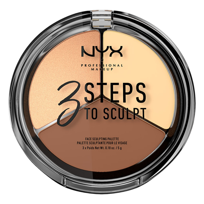 NYX Professional Makeup 3 Steps to Sculpt Palette contouring Light