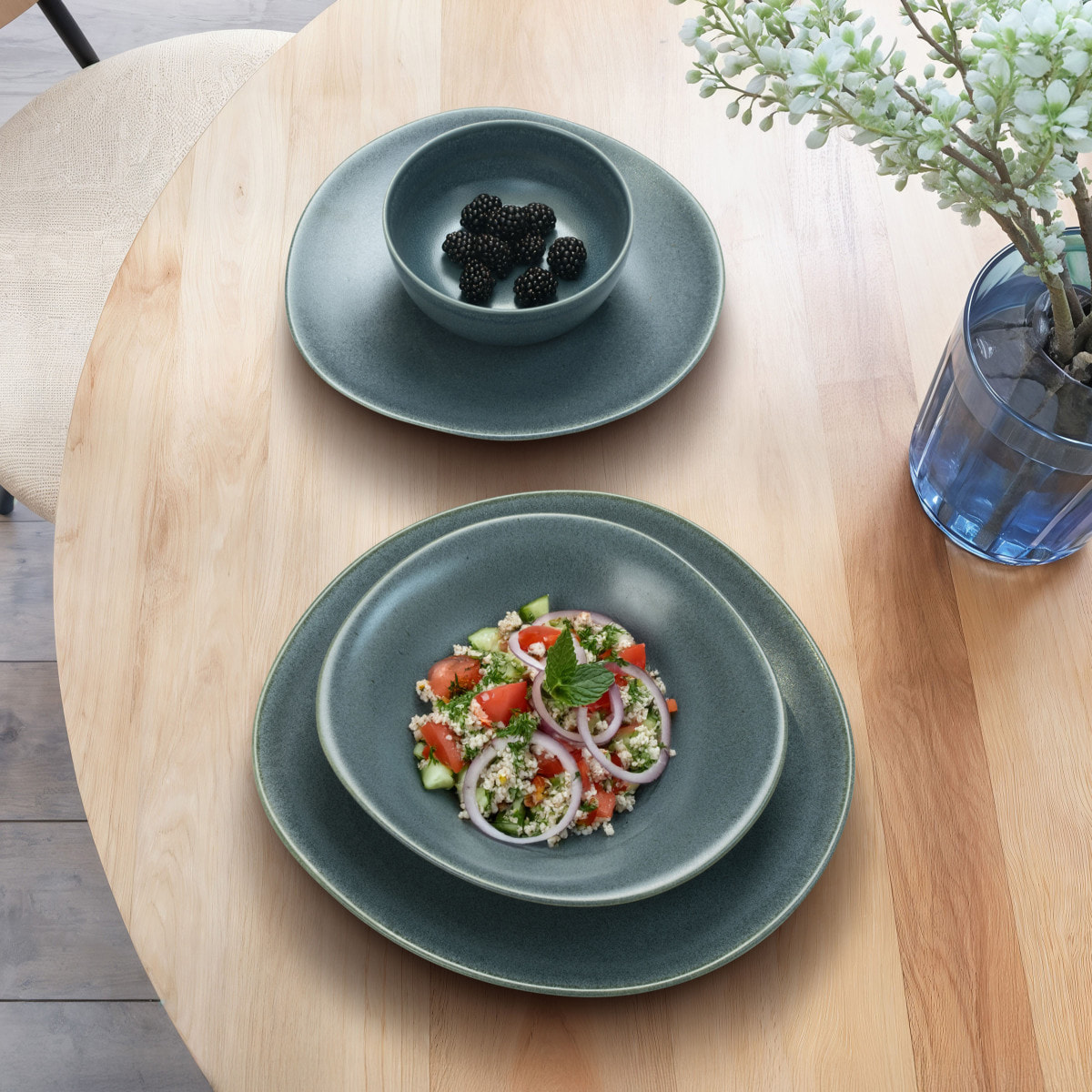 Nina Azul - Jugo de 6 plato de postre 22 cm