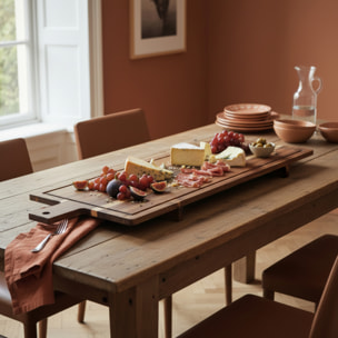 Planche Présentation Sur Pieds - HOME DECO FACTORY - Marron - 100 x 30 cm