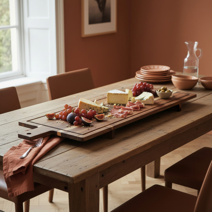 Planche Présentation Sur Pieds - HOME DECO FACTORY - Marron - 100 x 30 cm