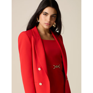 Oltre - Blazer doppiopetto in tessuto tecnico - Rosso