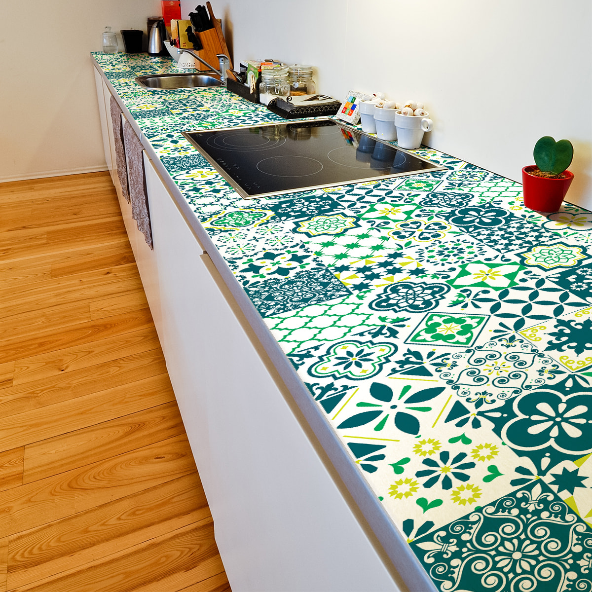 Stickers muraux - Sticker Mural Carrelage adhésif Cuisine Salle de Bain - 60 STICKERS CARRELAGES MEUBLE BIRABEN