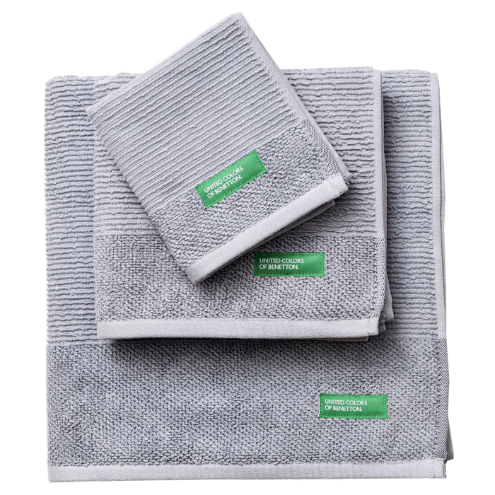 Set 3pcs toallas de baño  gris  benetton