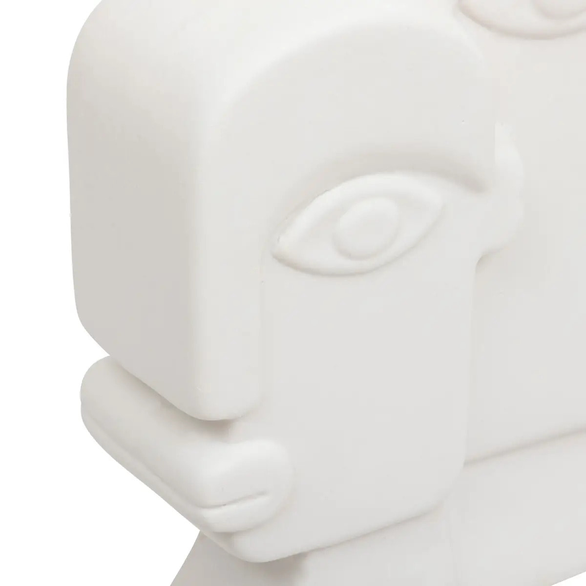 Statue visage "Soleya" H26cm blanc