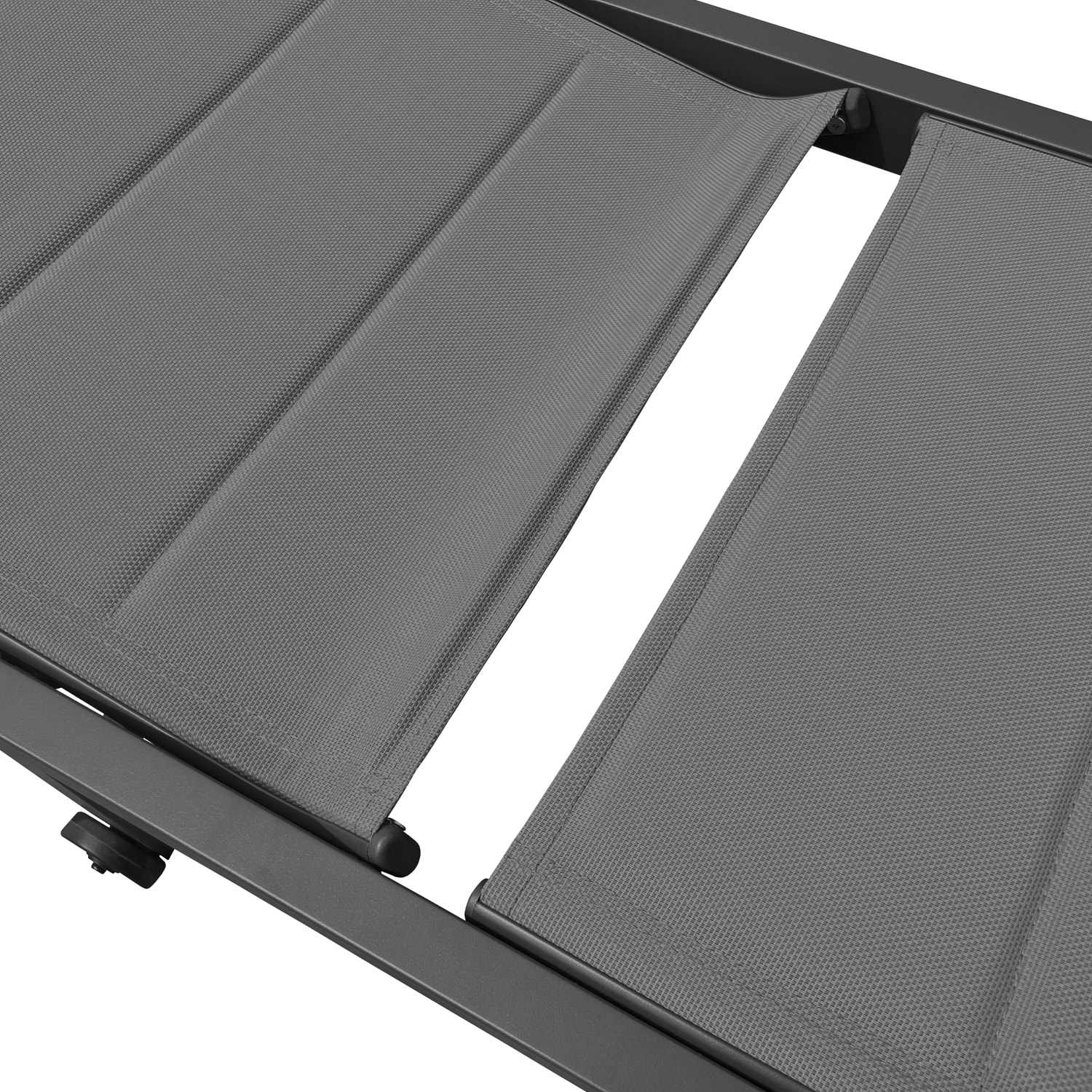 Bain de soleil BARBADOS en textilène gris - aluminium gris anthracite
