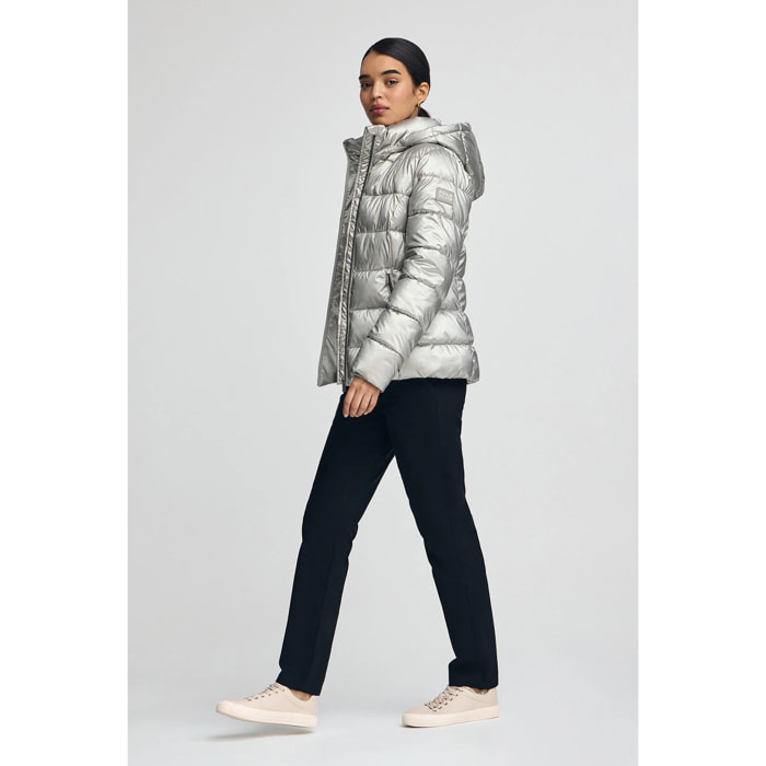 Chaqueta Silvon plateado con logo Polo Club