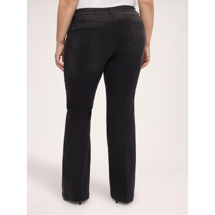 Fiorella Rubino - Jeans Flare lavaggio dark - Nero