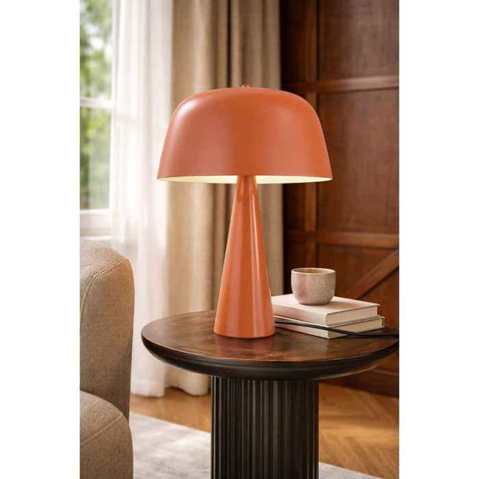 Lampe en métal mat orange KALYSTA