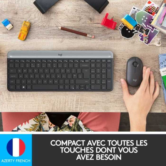 Clavier + Souris LOGITECH MK470 Graphite