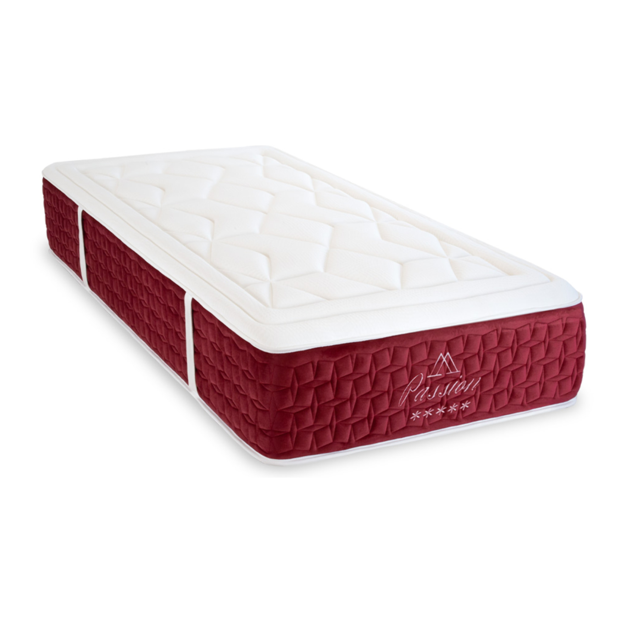 Ensemble Matelas Passion avec Sommier Tissus Gris | 1 Place