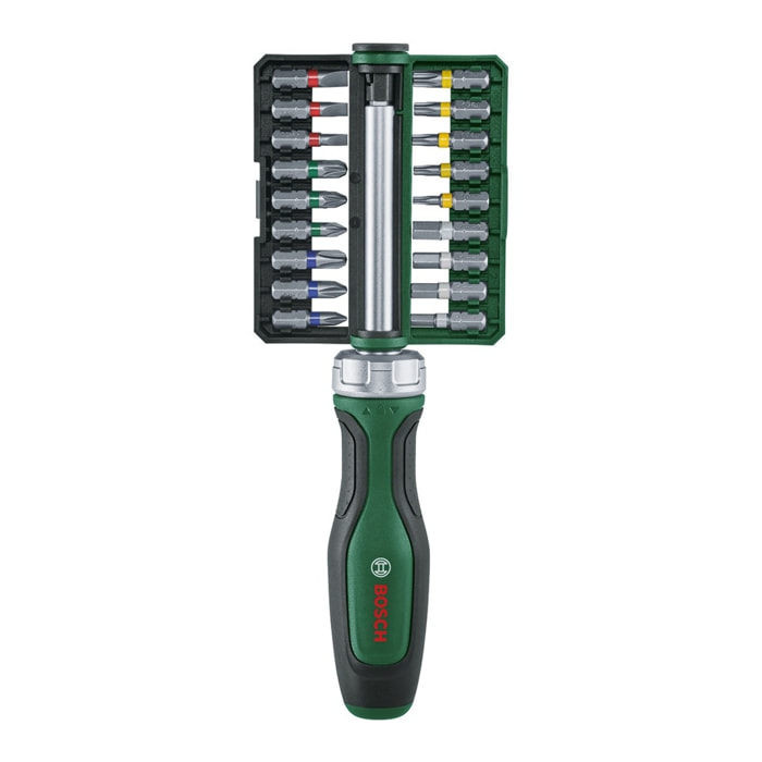 Set de tournevis à cliquet + 18 embouts - BOSCH - 1600A02Z9A