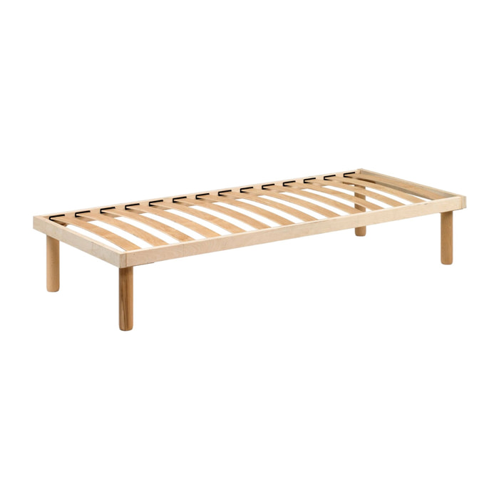 Rete letto singolo Ansa, Rete ortopedica a doghe in legno, 100% Made in Italy, Cm 80x190h 31
