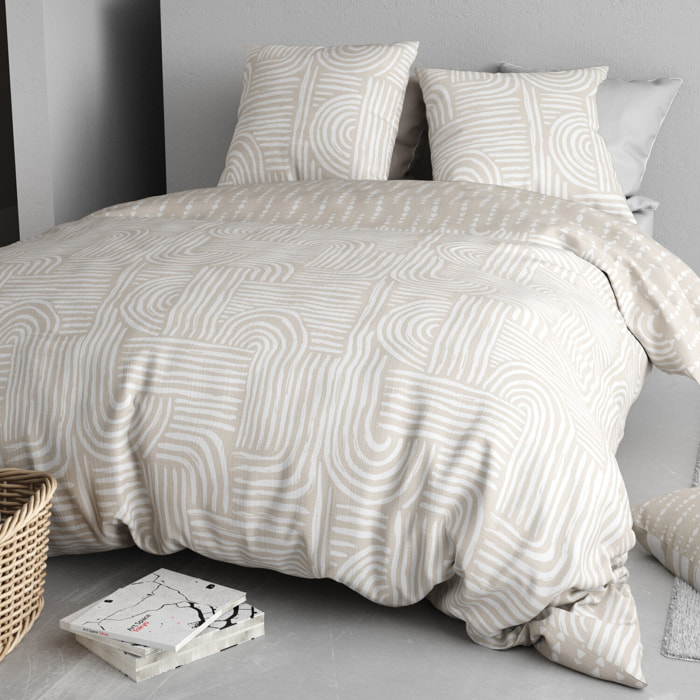 Parure housse de couette 3pcs 100% coton 57 fils fado