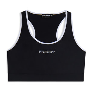 Reggiseno Sportivo con Supporto Medio e bordature a contrasto