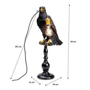 Lampe corbeau noir perché Kare Design