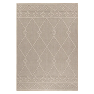 PATARA - Tapis intérieur/extérieur motif oriental beige - PAT4955BEI