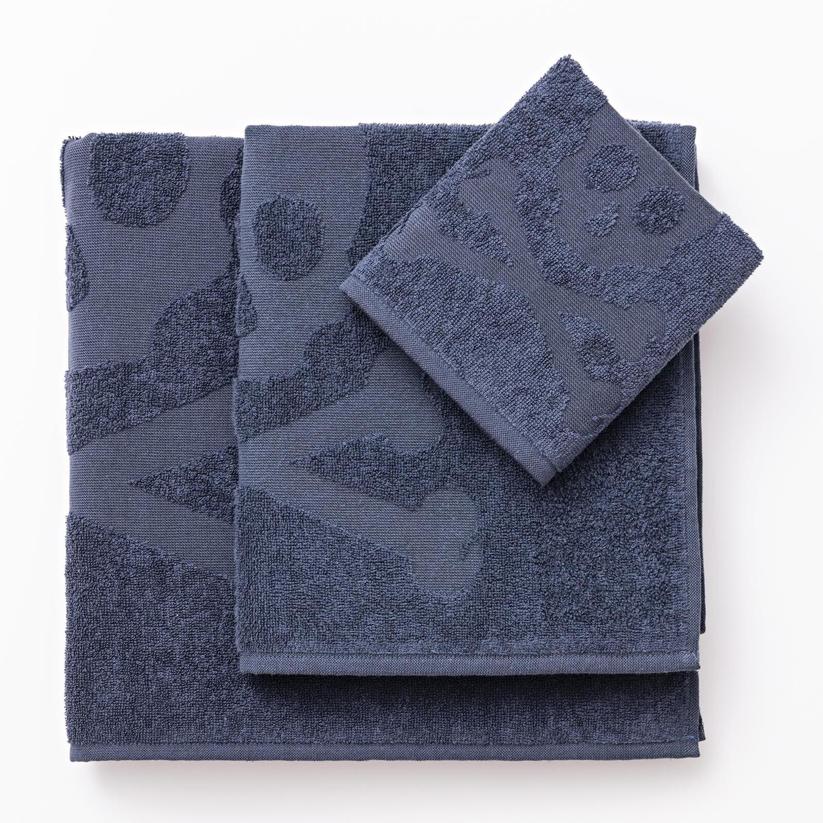 Set 6 de toallas de baño calavera (2x tocador 30x50cm + 2x manos 50x90cm + 2x baño 70x140cm) 100%algodón azul scalpers home