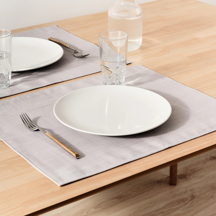 Lot de 2 sets de table Gris 50x40 cm