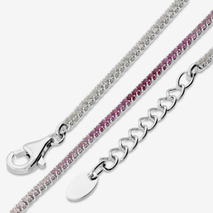 Bracciale Tennis con Cubic Zirconia Rosse 1.5mm