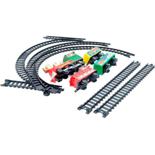 Juego de tren de navidad con 9 piezas para decoración