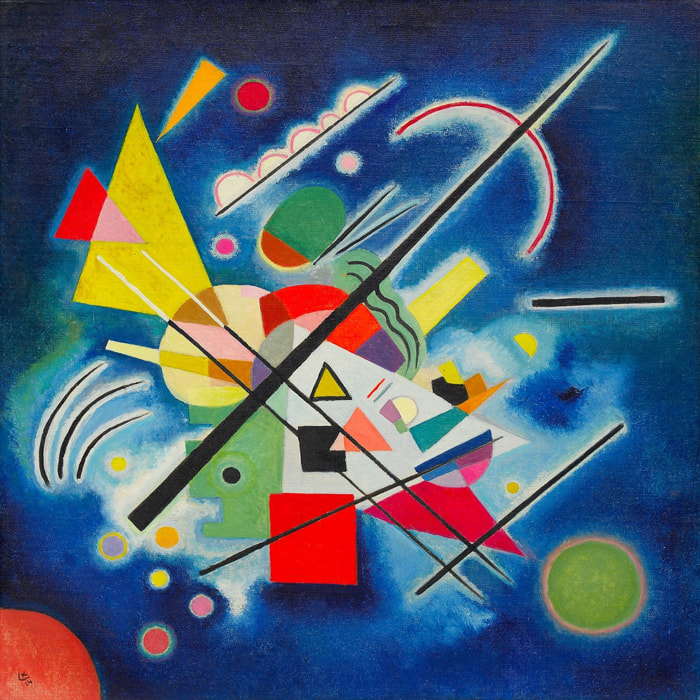 Tableau célèbre Kandinsky Blue Painting Tableau plexiglas