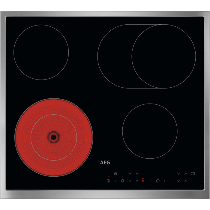 AEG Placa vitrocerámica Serie 3000 Radiant de 60 cm TN64RA06XB