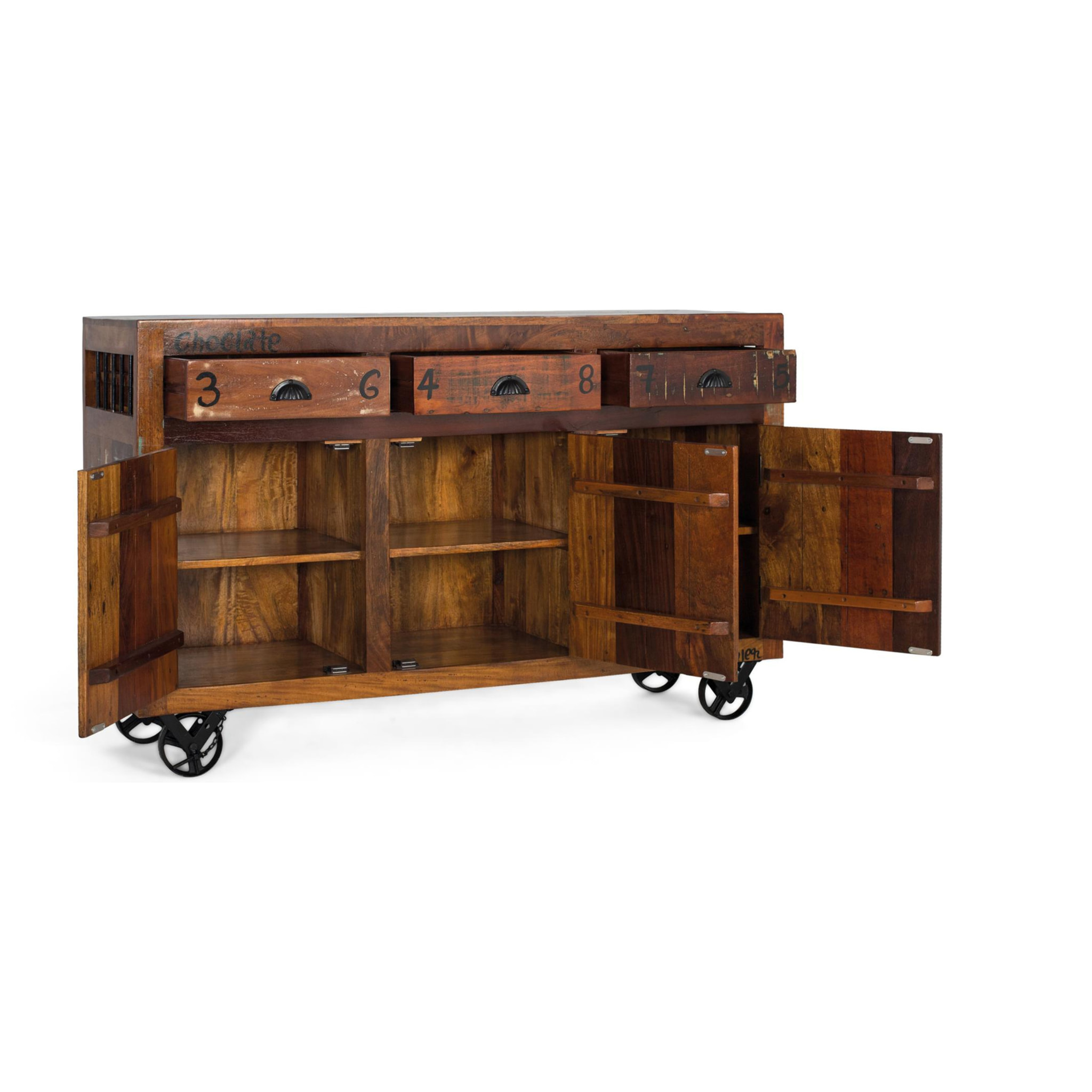 Aparador de Madera Reciclada Estilo Vintage Moderno