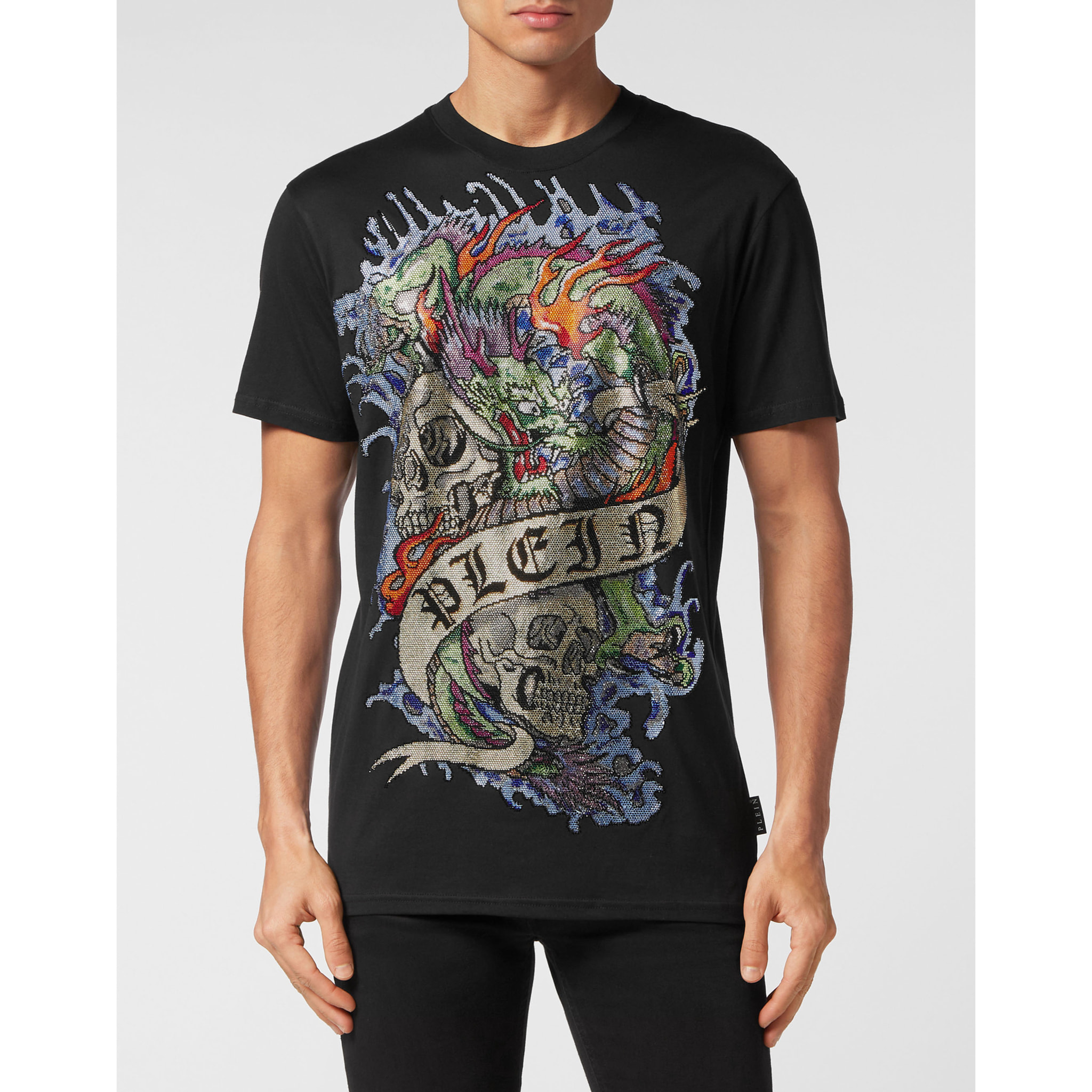 PHILIPP PLEIN T-Shirt Round Neck TATTOO