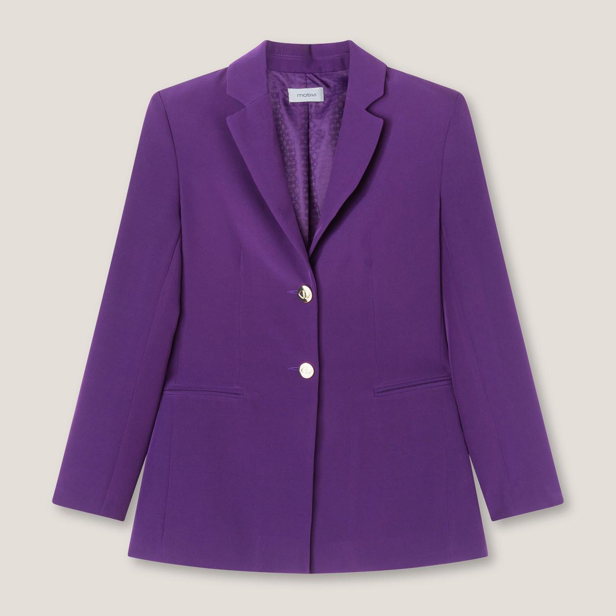 Motivi - Blazer de botonadura simple en color liso - Violeta